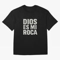 DIOS ES MI ROCA - White Stone Typography - Christian Oversized T-Shirt Join the Countdown to FIFA World Cup 2026 USA Canada Mexico for Fans of CR7 and Brazil, Bringing Vintage Soccer Flavor, Modern Football Stars, National Flags and Final Night