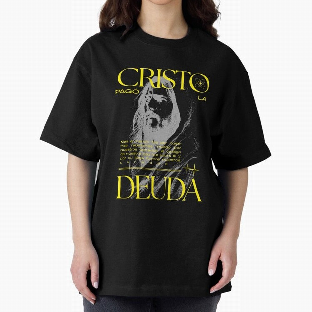 Cristo Pag¨® la Deuda - Isa¨ªas 53:5 Streetwear Style Oversized T-Shirt Make Your Look Match FIFA World Cup 2026 for Fans of Messi, Neymar and Mbappe and Brazil, Bringing Champion Mindset, Group Stage Buzz, Knockout Tension and Passionate Fan