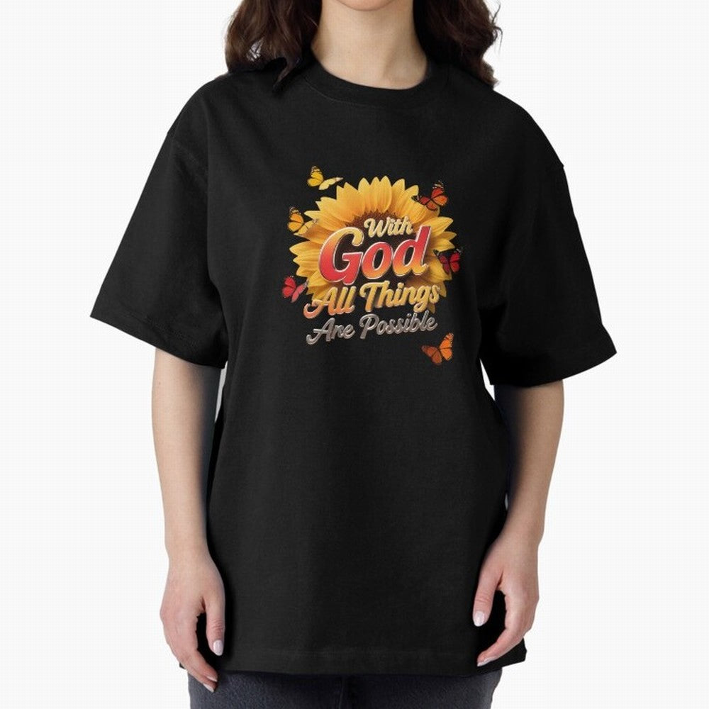With God all things Are possible T shirt Oversized T-Shirt Join Global Football Passion for FIFA World Cup 2026 USA Canada Mexico, Featuring Haaland, Portugal, Spain and Germany, Supporter Pride, Iconic Celebrations, Legendary Names and Global