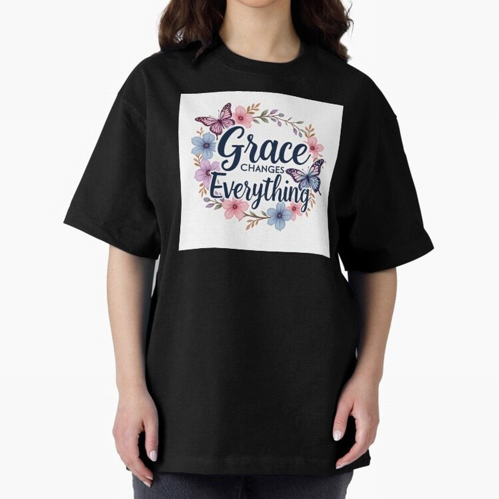 Grace Of God Changes Everything Oversized T-Shirt Enjoy FIFA World Cup 2026 USA Canada Mexico Featuring CR7 and Messi, England, France and Netherlands Energy, Match Day Excitement, Supporter Culture, Golden Goals and Global Football Passion;
