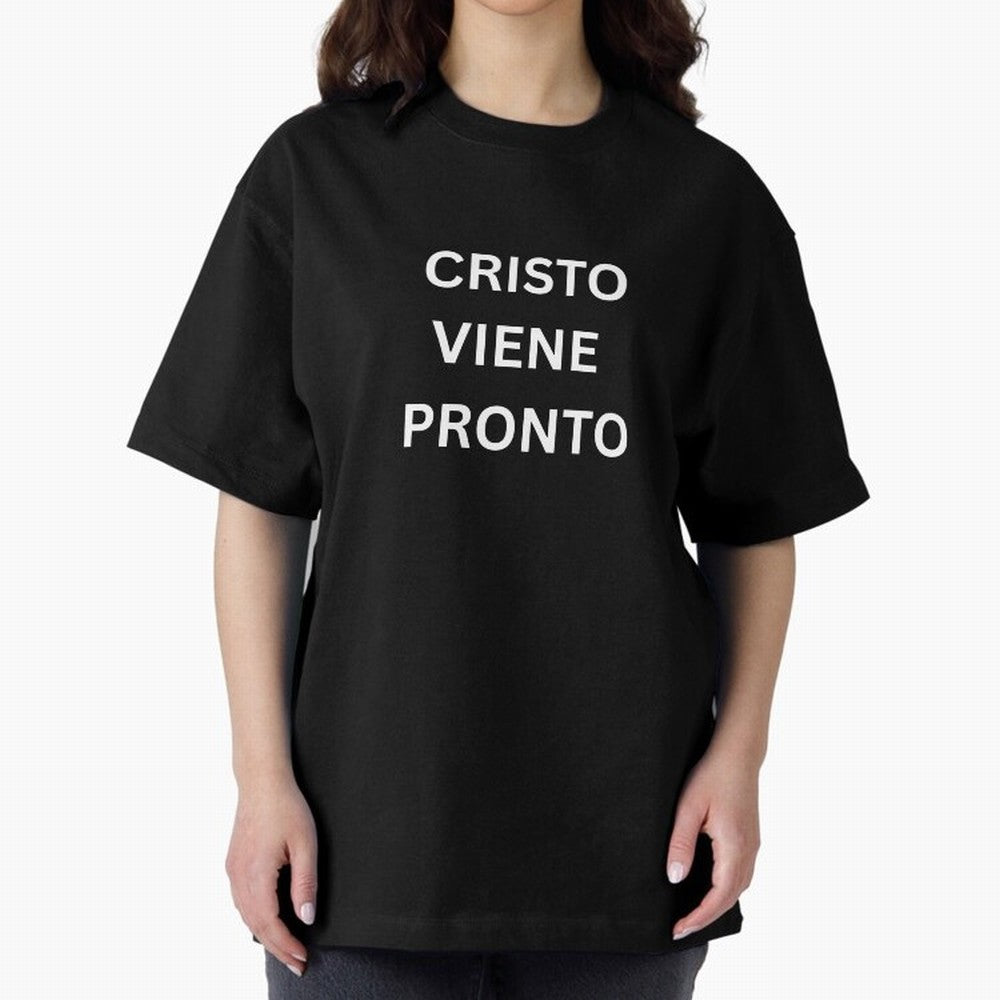Cristo Viene Pronto T Shirt Oversized T-Shirt Follow Every Goal of FIFA World Cup 2026 USA Canada Mexico for Fans of Neymar and Spain, Bringing Retro Football Energy, Iconic Rivalries, Trophy Chase Drama and Stadium Atmosphere; Great for Watch
