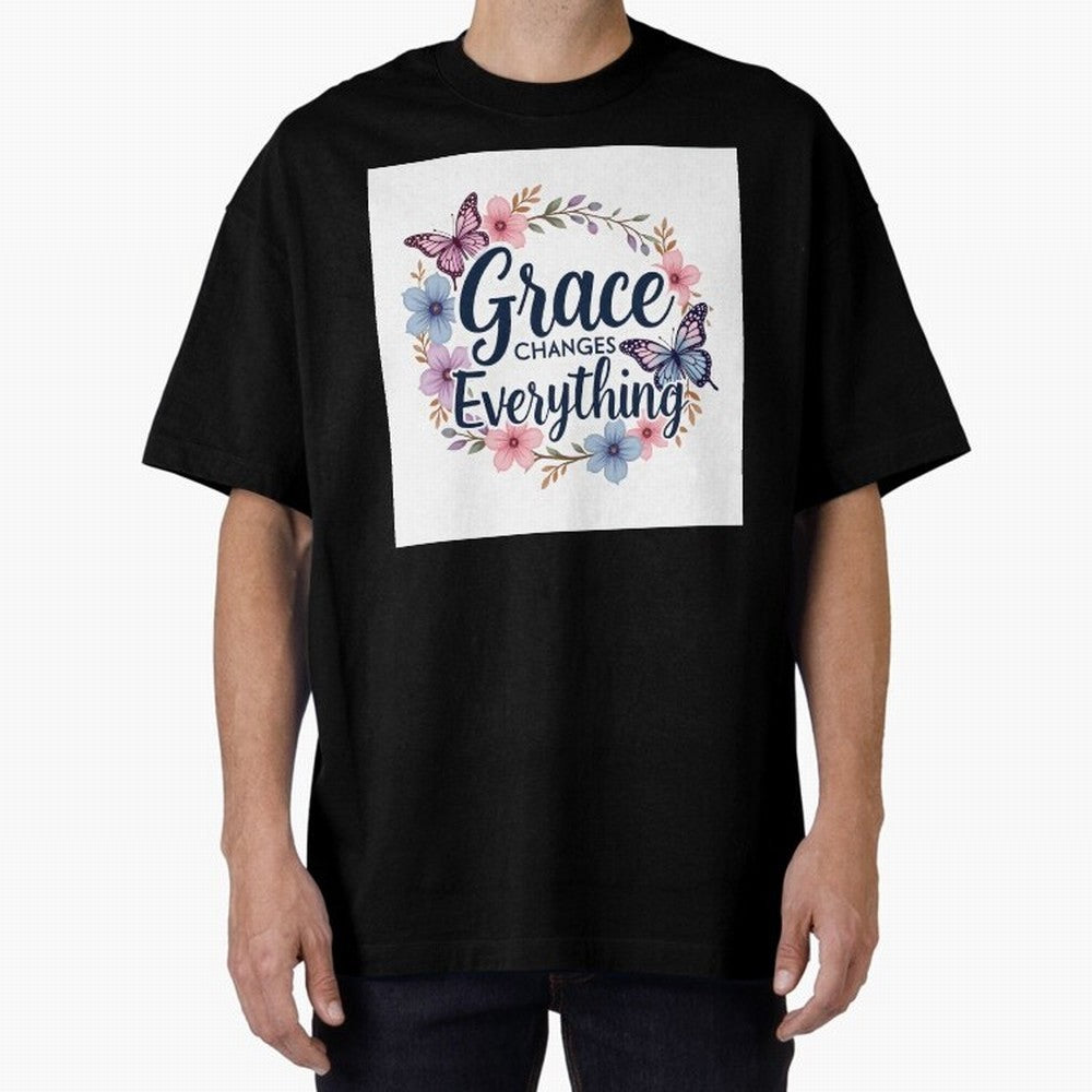 Grace Changes Everything T Shirt Oversized T-Shirt Celebrate Unforgettable Nights in the FIFA World Cup 2026 Group Stage Journey through Messi, CR7 and Mbappe Highlights, Portugal Pride, Sports Nostalgia, International Competition, Famous Players