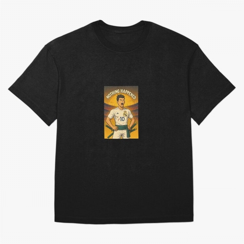 Cristiano Zoro Nothing Happened Oversized T-Shirt Show Passion for the Stars of FIFA World Cup 2026 Group Stage for Fans of Neymar and France, Bringing Champion Mindset, Group Stage Buzz, Knockout Tension and Passionate Fan Culture; Perfect for