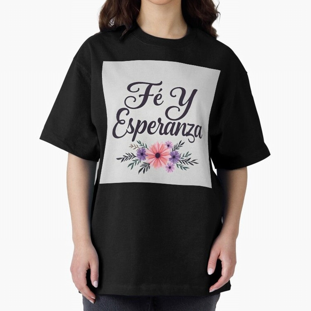 Fe Y Esperanza T shirt Oversized T-Shirt Support Your Favorite Stars during Global Football Passion for FIFA World Cup 2026, Centered on Messi, CR7 and Mbappe, France and Portugal, Championship Spirit, Famous Goals, Roaring Crowds and International