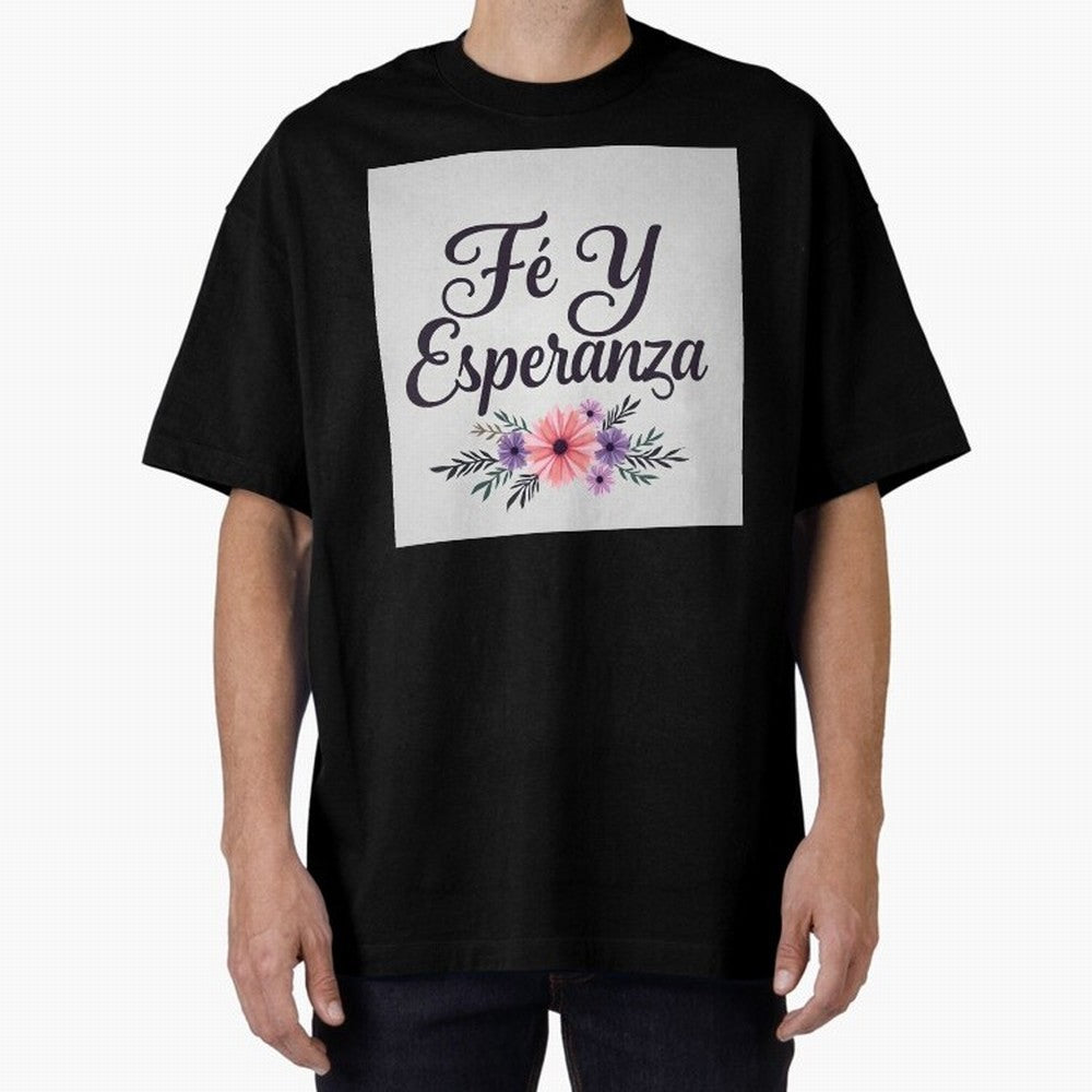 Fe Y Esperanza T shirt Oversized T-Shirt Support Your Favorite Stars during Global Football Passion for FIFA World Cup 2026, Centered on Messi, CR7 and Mbappe, France and Portugal, Championship Spirit, Famous Goals, Roaring Crowds and International