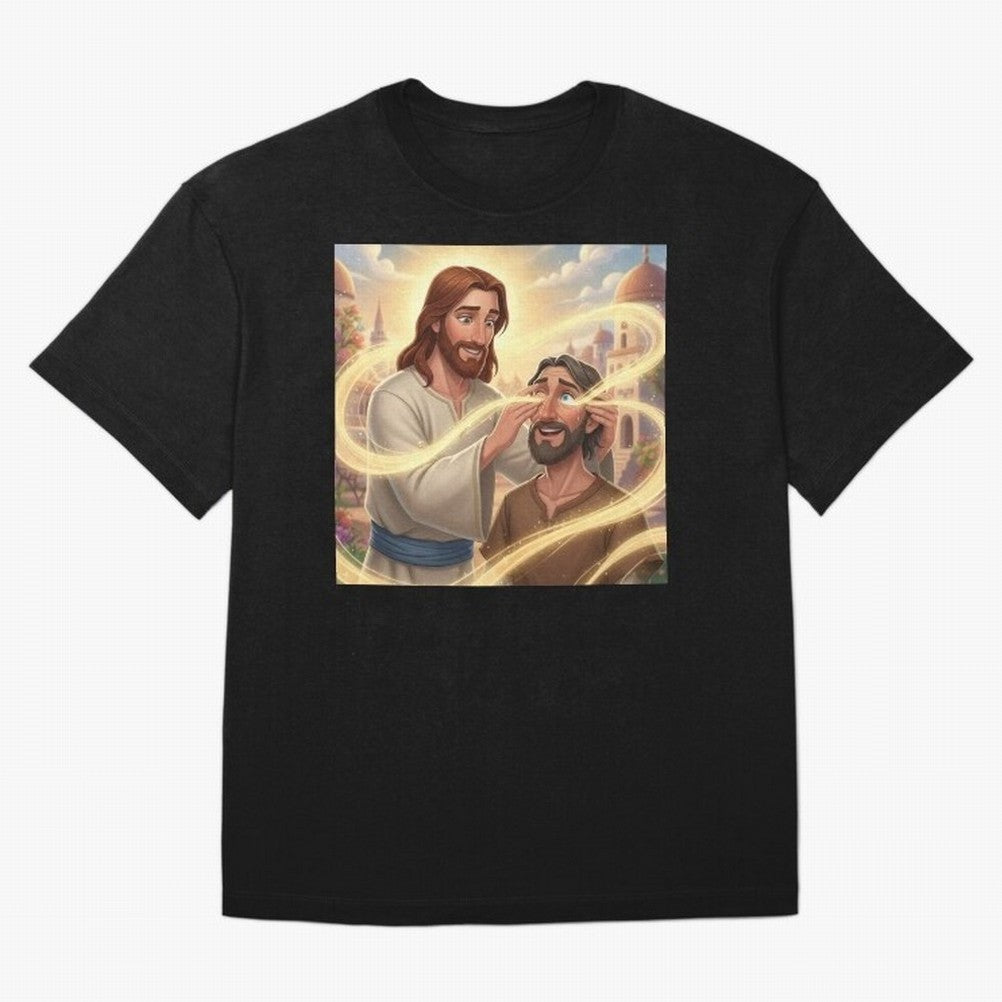 Jesus cure the blind Oversized T-Shirt Share Global Football Passion for FIFA World Cup 2026, Highlighting Cristiano Ronaldo, Netherlands, Football Festival Excitement, Trophy Ambitions, Country Rivalries and Star Player Buzz; Perfect for Fans,