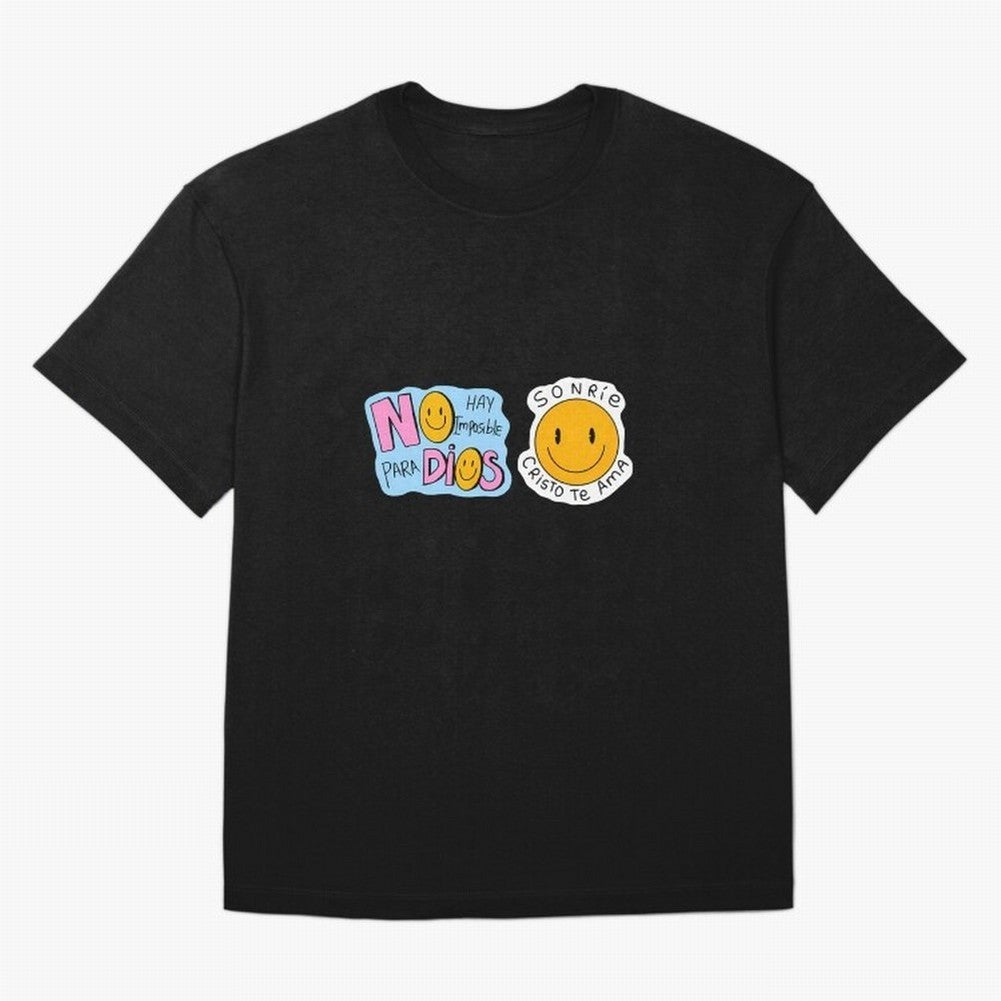 No Hay Imposibles Para Dios Sonrie Cristo Te Ama Oversized T-Shirt Bring Stadium Energy to FIFA World Cup 2026 Group Stage Capturing Haaland, England Energy, Game Day Rituals, Football Legends, Country Pride and the Road to the Final; Ideal for