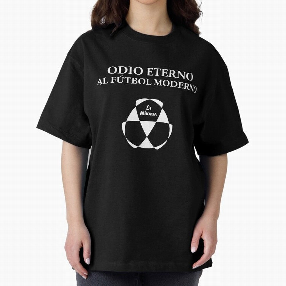Odio Eterno al F¨²tbol Moderno [White Design] Oversized T-Shirt Celebrate Supporters United by Match Day Hype around FIFA World Cup 2026, Haaland and Mbappe, Spain and Netherlands, Retro Football Energy, Iconic Rivalries, Trophy Chase Drama and