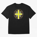 Medalla de San Benito Color Back Oversized T-Shirt Step into the FIFA World Cup 2026 Group Stage Journey through CR7 Highlights, England Pride, Championship Spirit, Famous Goals, Roaring Crowds and International Football Unity; Ideal for Fans Who