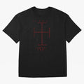 Cruz Ang¨¦lica de Santo Tom¨¢s de Aquino Black n Red Oversized T-Shirt Celebrate Supporters United by the FIFA World Cup 2026 Group Stage Journey through Haaland and Mbappe Highlights, Spain Pride, Soccer Culture, Superstar Moments, National Team