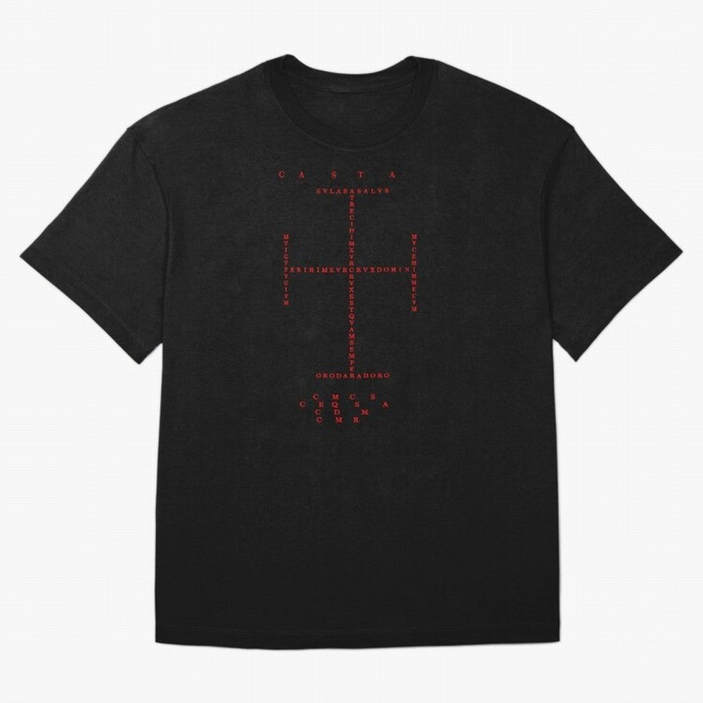 Cruz Ang¨¦lica de Santo Tom¨¢s de Aquino Black n Red Oversized T-Shirt Celebrate Supporters United by the FIFA World Cup 2026 Group Stage Journey through Haaland and Mbappe Highlights, Spain Pride, Soccer Culture, Superstar Moments, National Team