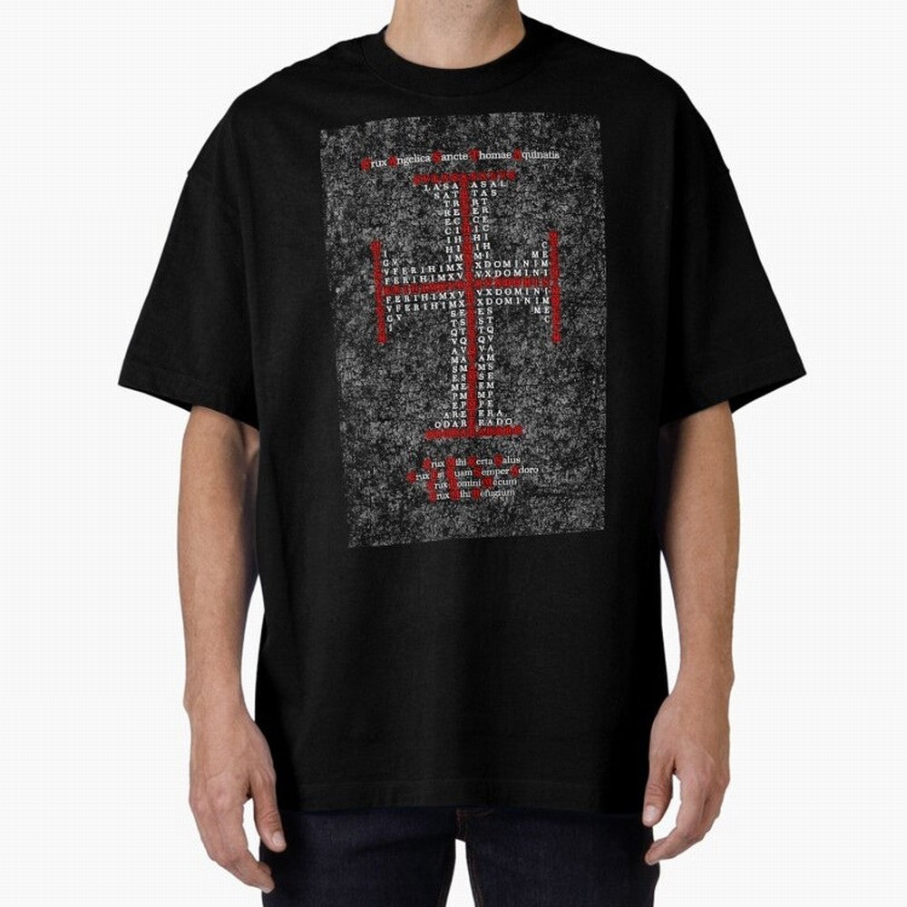 Cruz Ang¨¦lica de Santo Tom¨¢s de Aquino Relieve Oversized T-Shirt Fuel FIFA World Cup 2026 Group Stage Spirit, Highlighting Germany, Messi, Neymar and Mbappe, Retro Football Energy, Iconic Rivalries, Trophy Chase Drama and Stadium Atmosphere;