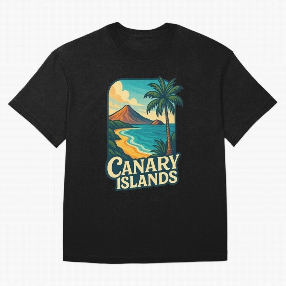 Tropical Shoreline of the Canary Islands Spain Oversized T-Shirt Enjoy the Biggest Football Party of FIFA World Cup 2026 Spirit, Built around Spain, CR7, Classic Soccer Heritage, Championship Pressure, Fan Loyalty and International Pride; Perfect