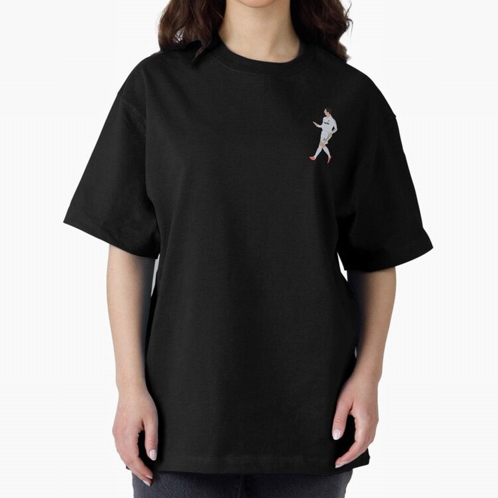 Cristiano Calma Celebration Art Oversized T-Shirt Spotlight FIFA World Cup 2026 Made for Mbappe, Spain and Netherlands Energy, Retro Football Energy, Iconic Rivalries, Trophy Chase Drama and Stadium Atmosphere; Ideal for Football Dads, Football