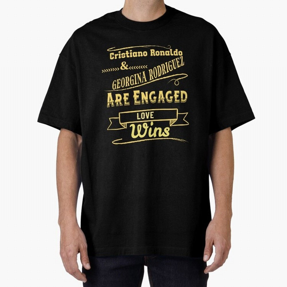 Cristiano & Georgina Engagement ¨C True Love Story Oversized T-Shirt Turn Up for the FIFA World Cup 2026 Journey through Neymar Highlights, Argentina, France and Brazil Pride, Fan Favorite Moments, National Team Passion, Big Match Drama and Soccer