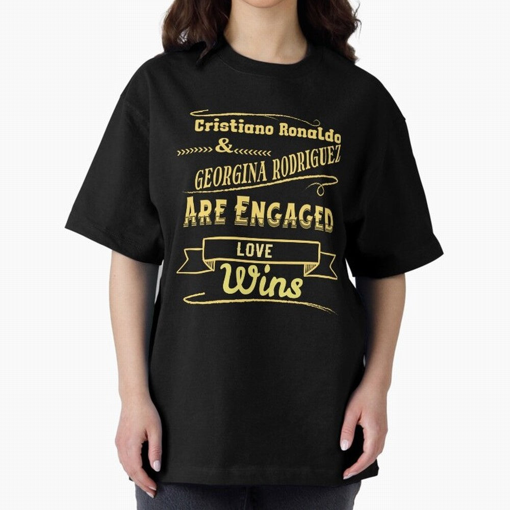 Cristiano & Georgina Engagement ¨C True Love Story Oversized T-Shirt Turn Up for the FIFA World Cup 2026 Journey through Neymar Highlights, Argentina, France and Brazil Pride, Fan Favorite Moments, National Team Passion, Big Match Drama and Soccer