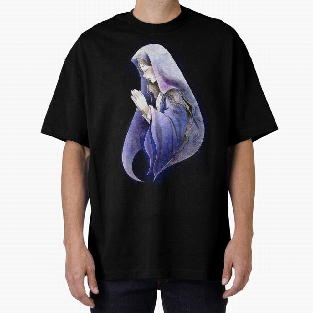 Holy Mary, Mother of God Oversized T-Shirt Cheer for FIFA World Cup 2026 USA Canada Mexico Spirit, Celebrating England and Germany, Mbappe, Soccer Culture, Superstar Moments, National Team Dreams and Competitive Fire; Great for Supporters Who Love