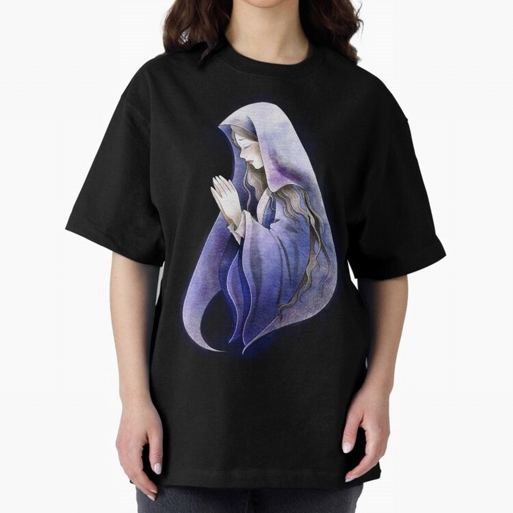 Holy Mary, Mother of God Oversized T-Shirt Cheer for FIFA World Cup 2026 USA Canada Mexico Spirit, Celebrating England and Germany, Mbappe, Soccer Culture, Superstar Moments, National Team Dreams and Competitive Fire; Great for Supporters Who Love