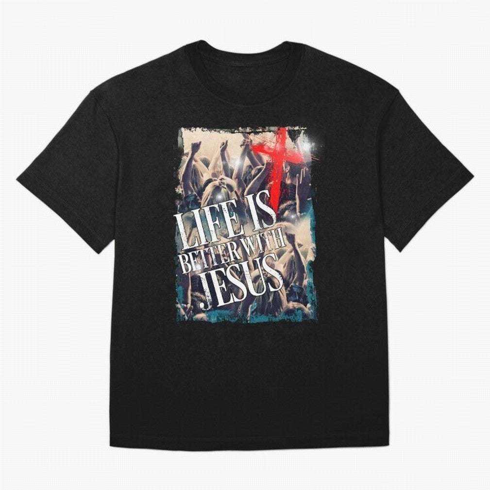LIfe is Better with Jesus Oversized T-Shirt Join the Global Buzz around FIFA World Cup 2026 Connected to Mbappe, France Energy, Supporter Pride, Iconic Celebrations, Legendary Names and Global Match Day Energy; Ideal for Passionate Fans Who Love