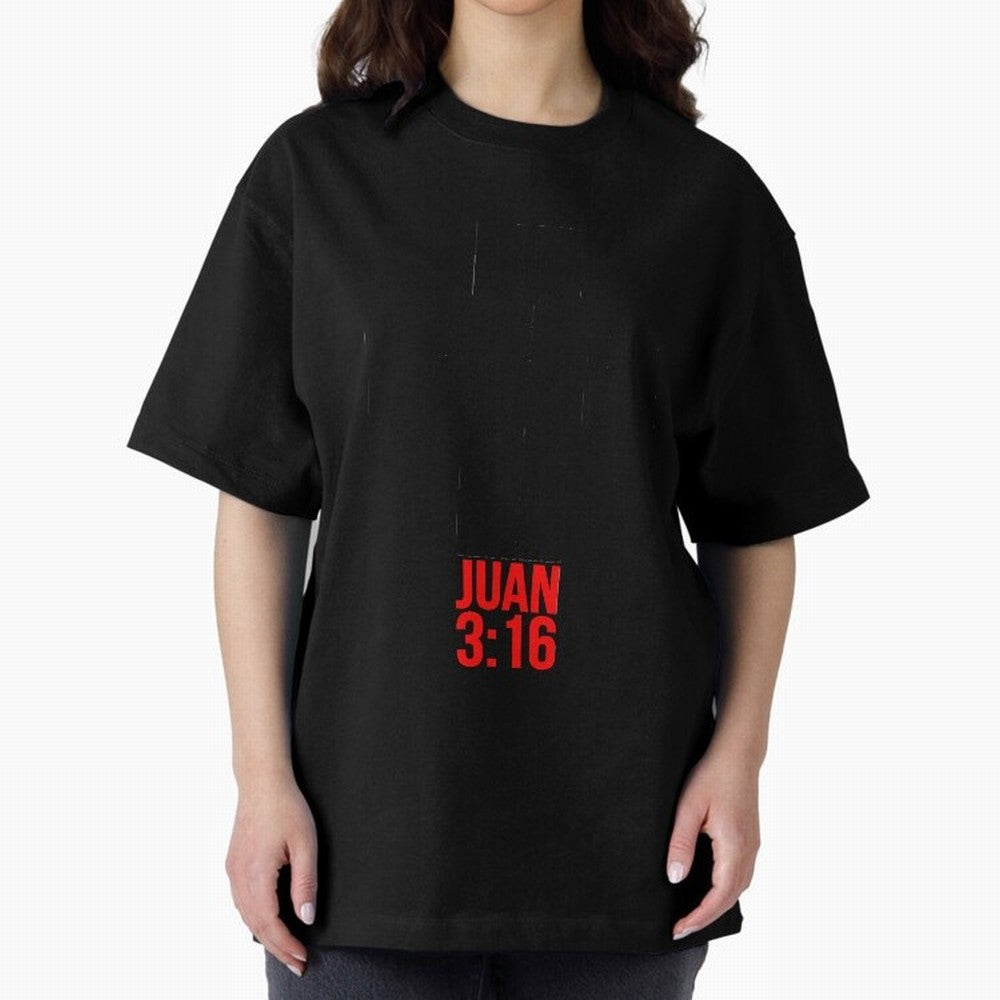 Porque de tal manera amo Dios al mundo - Mensajes Biblicos para Cristianos - Spanish Biblical Quotes for Christians Oversized T-Shirt Discover FIFA World Cup 2026 for Fans of Messi, Neymar and Mbappe and Germany, Bringing Football Passion,