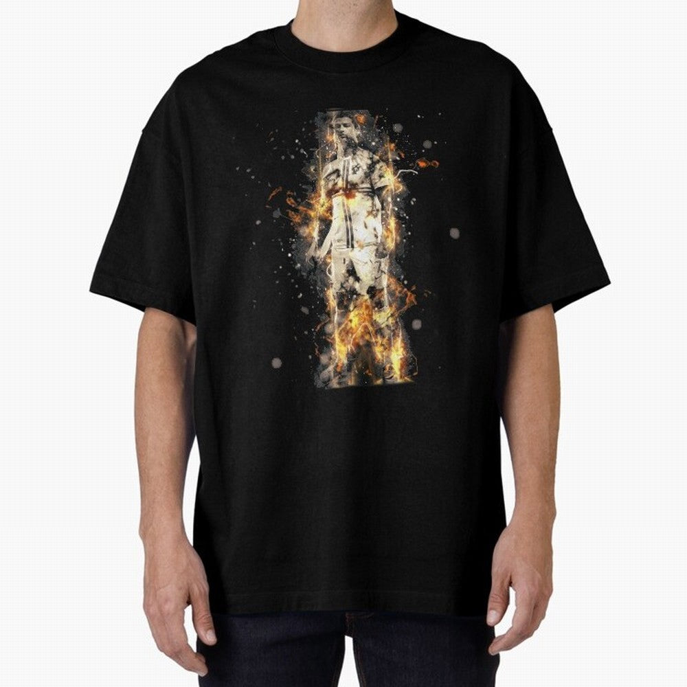 Ronaldo On Fire T Shirt Cristiano Cr7 Soccer S Jersey Men Madrid 7 Portugal Football Real White Kids Tee Mens Black Oversized T-Shirt Make Every Match About FIFA World Cup 2026 Group Stage Spirit, Celebrating Brazil, Portugal and Argentina, Messi