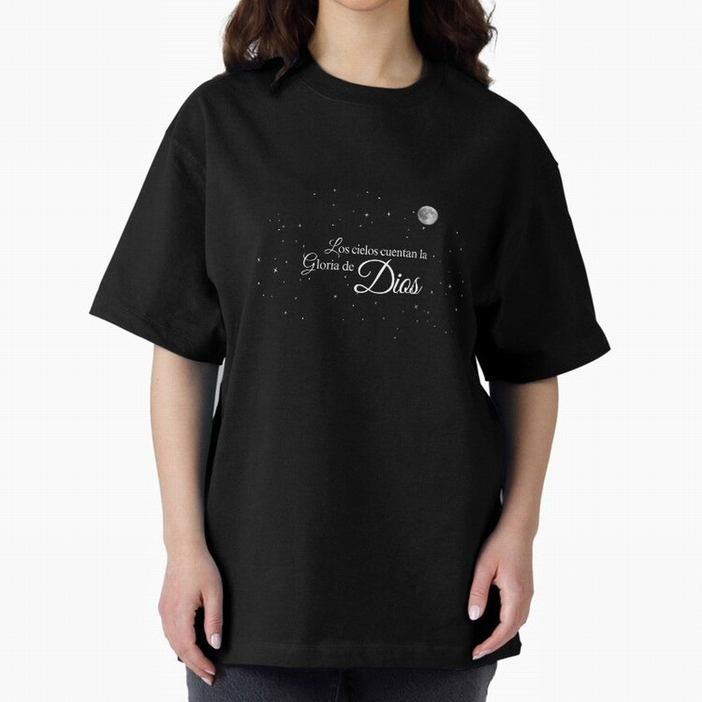 Los cielos cuentan la Gloria de Dios - Salmo 19 Oversized T-Shirt Celebrate the Biggest Stage of Global Football Passion for FIFA World Cup 2026 USA Canada Mexico, Driven by Cristiano Ronaldo, Haaland and CR7, Spain, Global Supporter Spirit,