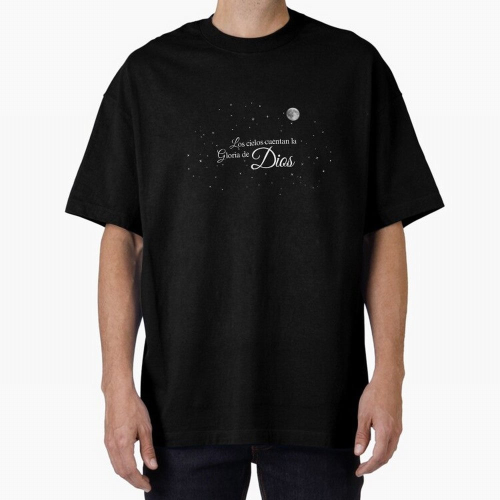 Los cielos cuentan la Gloria de Dios - Salmo 19 Oversized T-Shirt Celebrate the Biggest Stage of Global Football Passion for FIFA World Cup 2026 USA Canada Mexico, Driven by Cristiano Ronaldo, Haaland and CR7, Spain, Global Supporter Spirit,