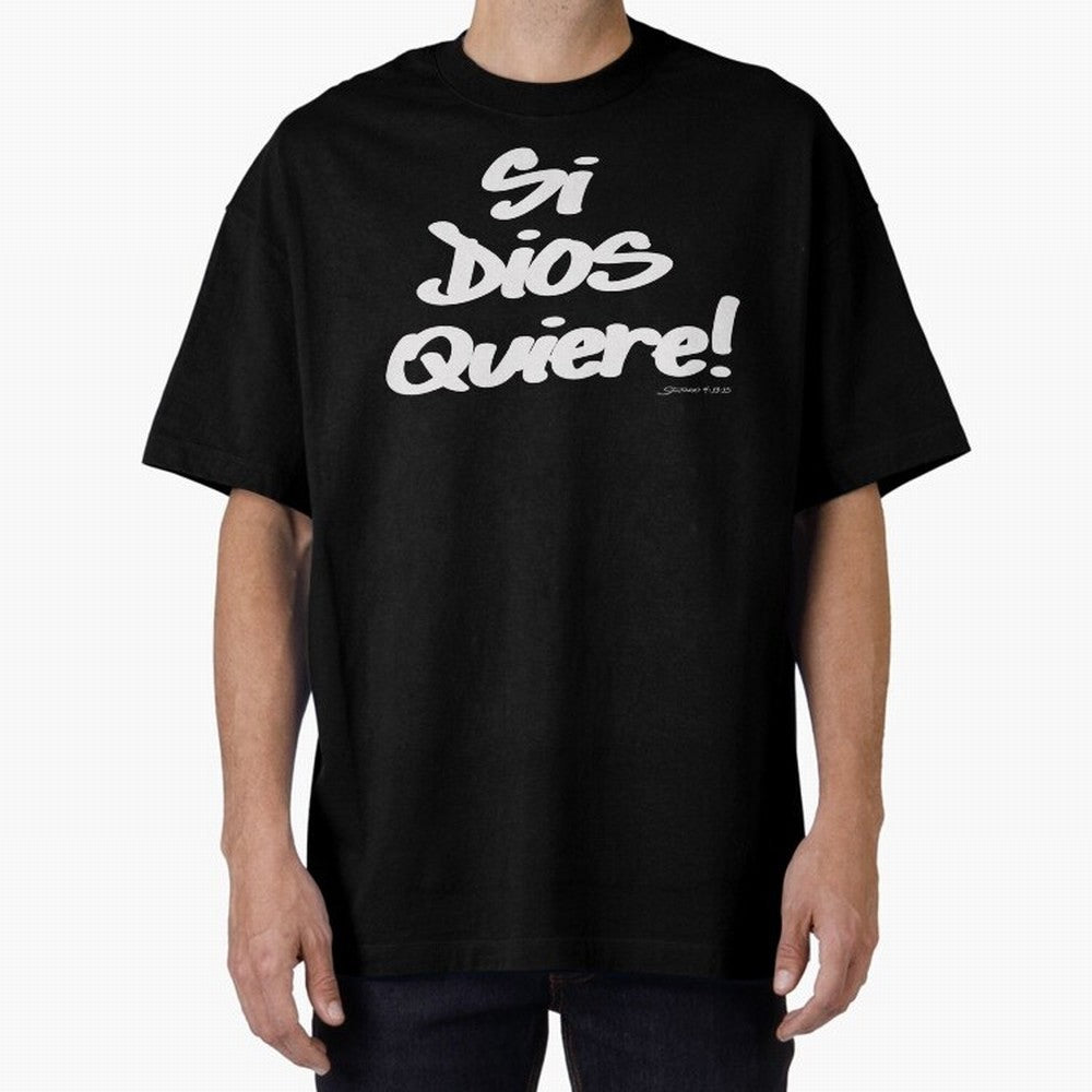 Si Dios Quiere! Oversized T-Shirt Create Global Football Passion for FIFA World Cup 2026 Group Stage, Capturing Haaland and Mbappe, France, Goal Celebration Energy, Supporter Heritage, Football Icons and Worldwide Tournament Joy; Ideal for Football
