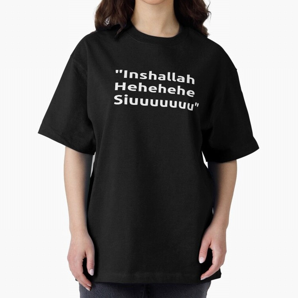 Inshallah Hehehehe Siuuu : Cristiano Ronaldo Oversized T-Shirt Celebrate National Team Dreams in Match Day Hype around FIFA World Cup 2026 USA Canada Mexico, CR7 and Messi, England, France and Netherlands, Worldwide Fan Energy, Dramatic Goals,