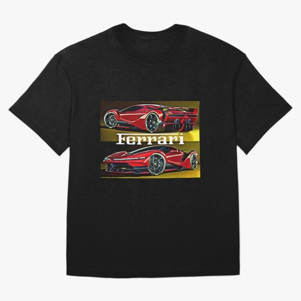 Ferarri F Concept Oversized T-Shirt Join the Countdown to the FIFA World Cup 2026 Journey through Mbappe and Neymar Highlights, France and Portugal Pride, Sports Nostalgia, International Competition, Famous Players and Unforgettable Victories;