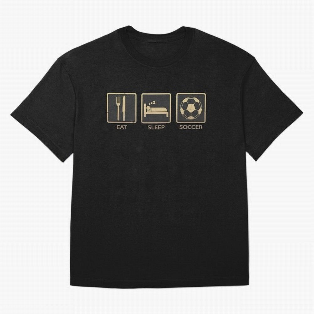 Eat Sleep Soccer Oversized T-Shirt Enjoy FIFA World Cup 2026 USA Canada Mexico Spirit, Capturing Brazil, Cristiano Ronaldo, Haaland and CR7, Fan Favorite Moments, National Team Passion, Big Match Drama and Soccer History; Created for Match Day