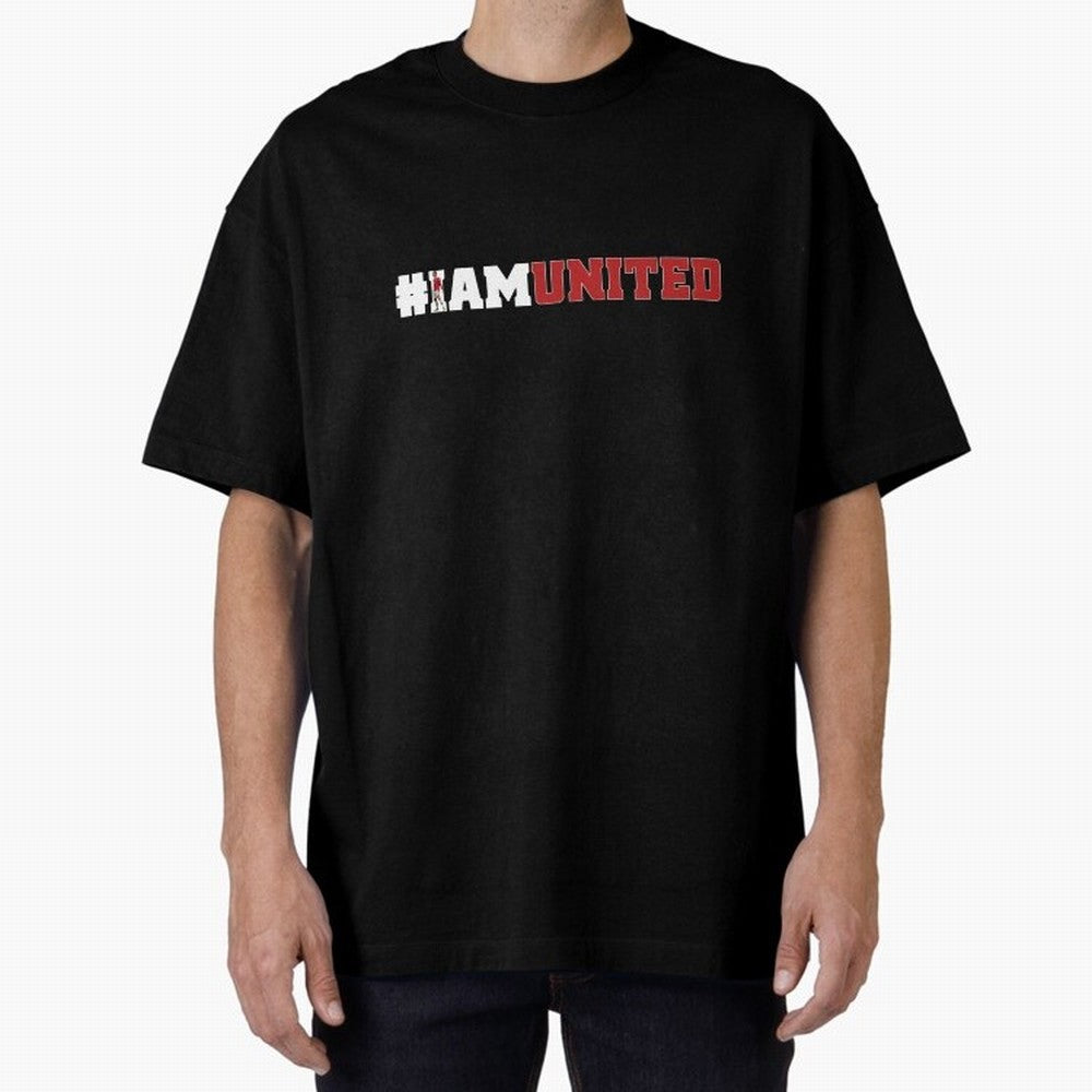 I am United Oversized T-Shirt Join the Global Buzz around Match Day Hype around FIFA World Cup 2026 USA Canada Mexico, Cristiano Ronaldo, Haaland and CR7, England, France and Netherlands, Stadium Chants, National Pride, Trophy Dreams and