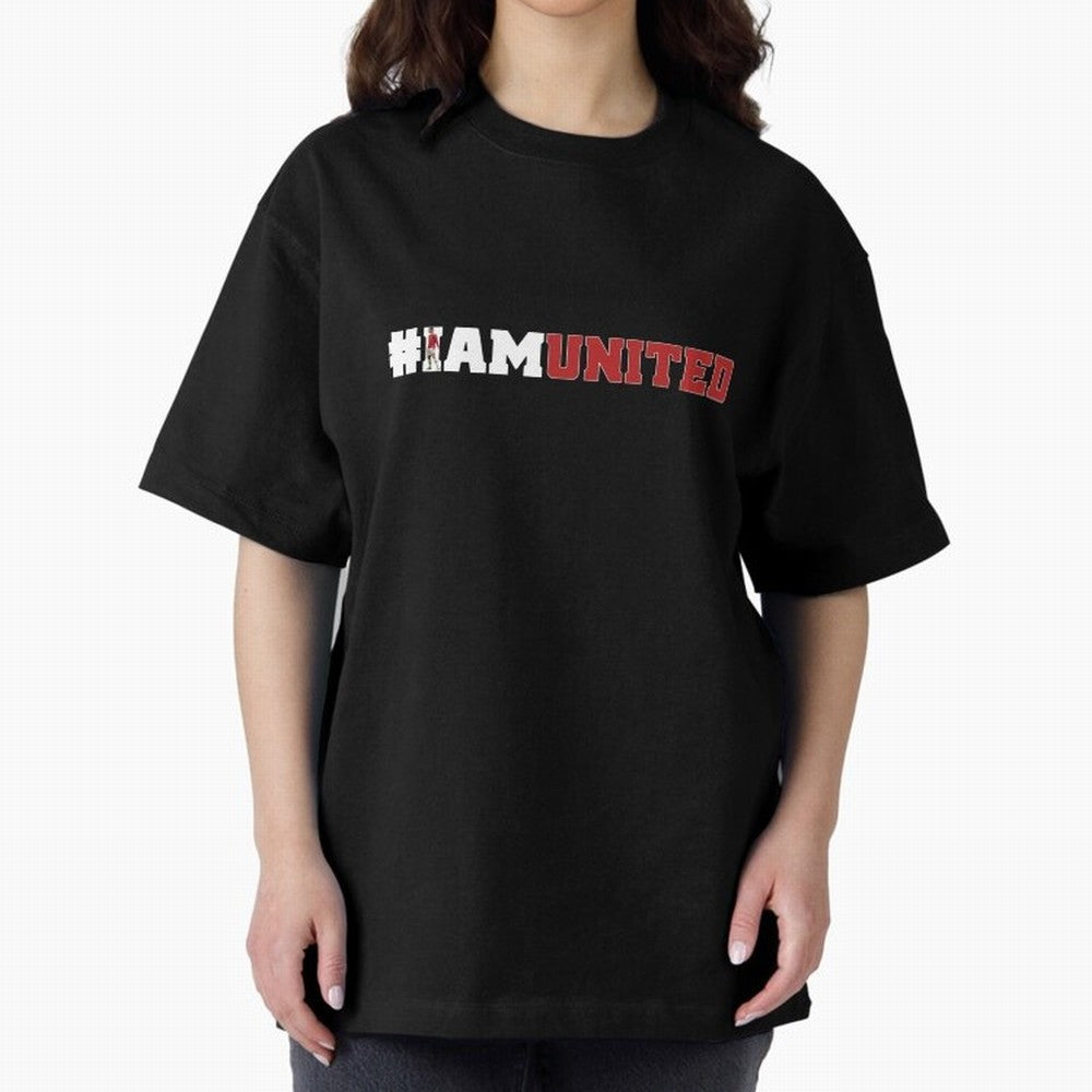 I am United Oversized T-Shirt Join the Global Buzz around Match Day Hype around FIFA World Cup 2026 USA Canada Mexico, Cristiano Ronaldo, Haaland and CR7, England, France and Netherlands, Stadium Chants, National Pride, Trophy Dreams and