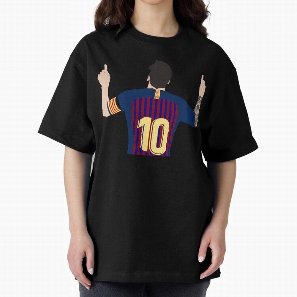 Lionel Messi Iconic Goal Celebration #o44 Oversized T-Shirt Celebrate Fan Favorites in Match Day Hype around FIFA World Cup 2026 USA Canada Mexico, Neymar, Haaland and Cristiano Ronaldo, Portugal, Spain and Germany, Worldwide Fan Energy, Dramatic