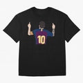 Lionel Messi Iconic Goal Celebration #o44 Oversized T-Shirt Celebrate Fan Favorites in Match Day Hype around FIFA World Cup 2026 USA Canada Mexico, Neymar, Haaland and Cristiano Ronaldo, Portugal, Spain and Germany, Worldwide Fan Energy, Dramatic