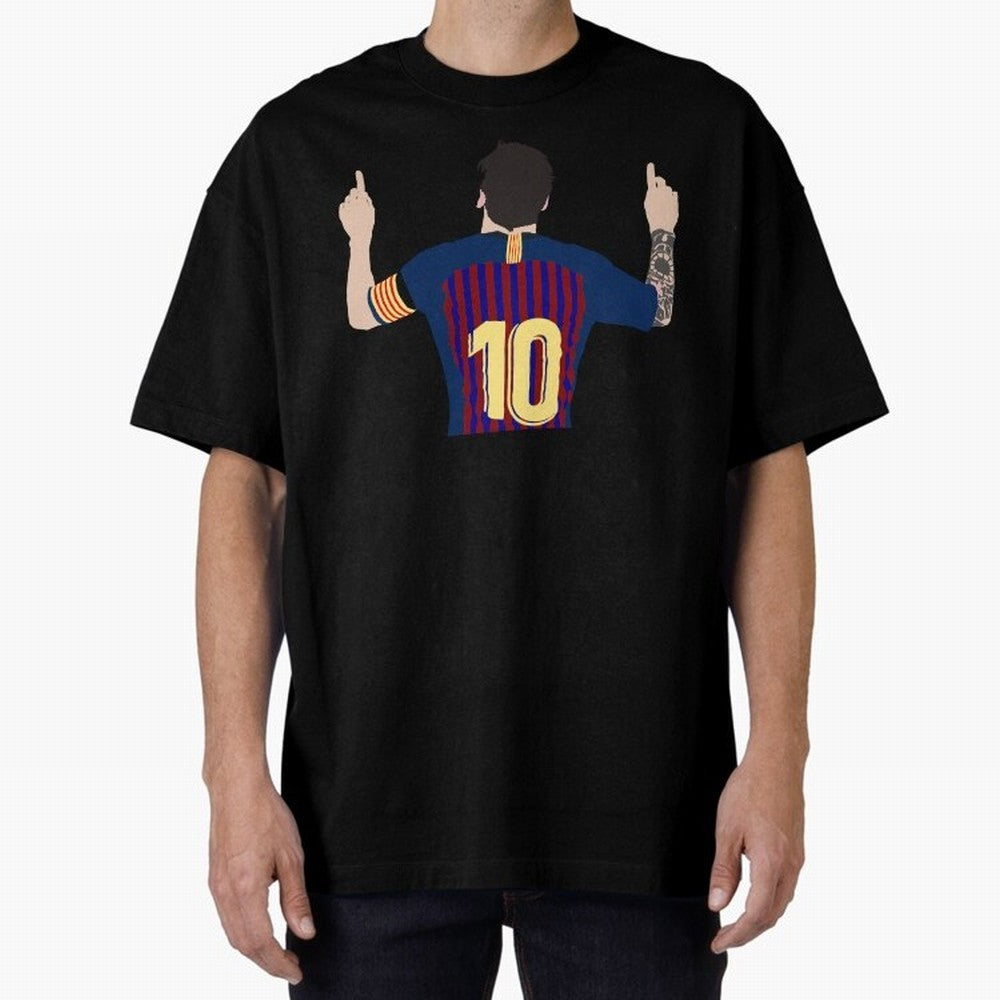 Lionel Messi Iconic Goal Celebration #o44 Oversized T-Shirt Celebrate Fan Favorites in Match Day Hype around FIFA World Cup 2026 USA Canada Mexico, Neymar, Haaland and Cristiano Ronaldo, Portugal, Spain and Germany, Worldwide Fan Energy, Dramatic