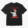 All I Want For Christmas Is Siuuu Oversized T-Shirt Experience the Global Stage of FIFA World Cup 2026 Spirit, Highlighting Portugal, Spain and Germany, Messi, Game Day Rituals, Football Legends, Country Pride and the Road to the Final; Made for