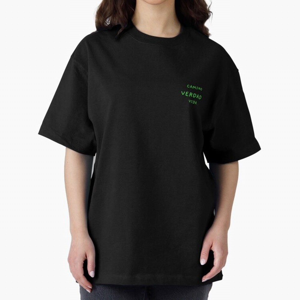 Camino ¨C Cita b¨ªblica cristiana Oversized T-Shirt Show Match Day Excitement for the FIFA World Cup 2026 USA Canada Mexico Journey through Messi, CR7 and Mbappe Highlights, Portugal, Spain and Germany Pride, Goal Celebration Energy, Supporter