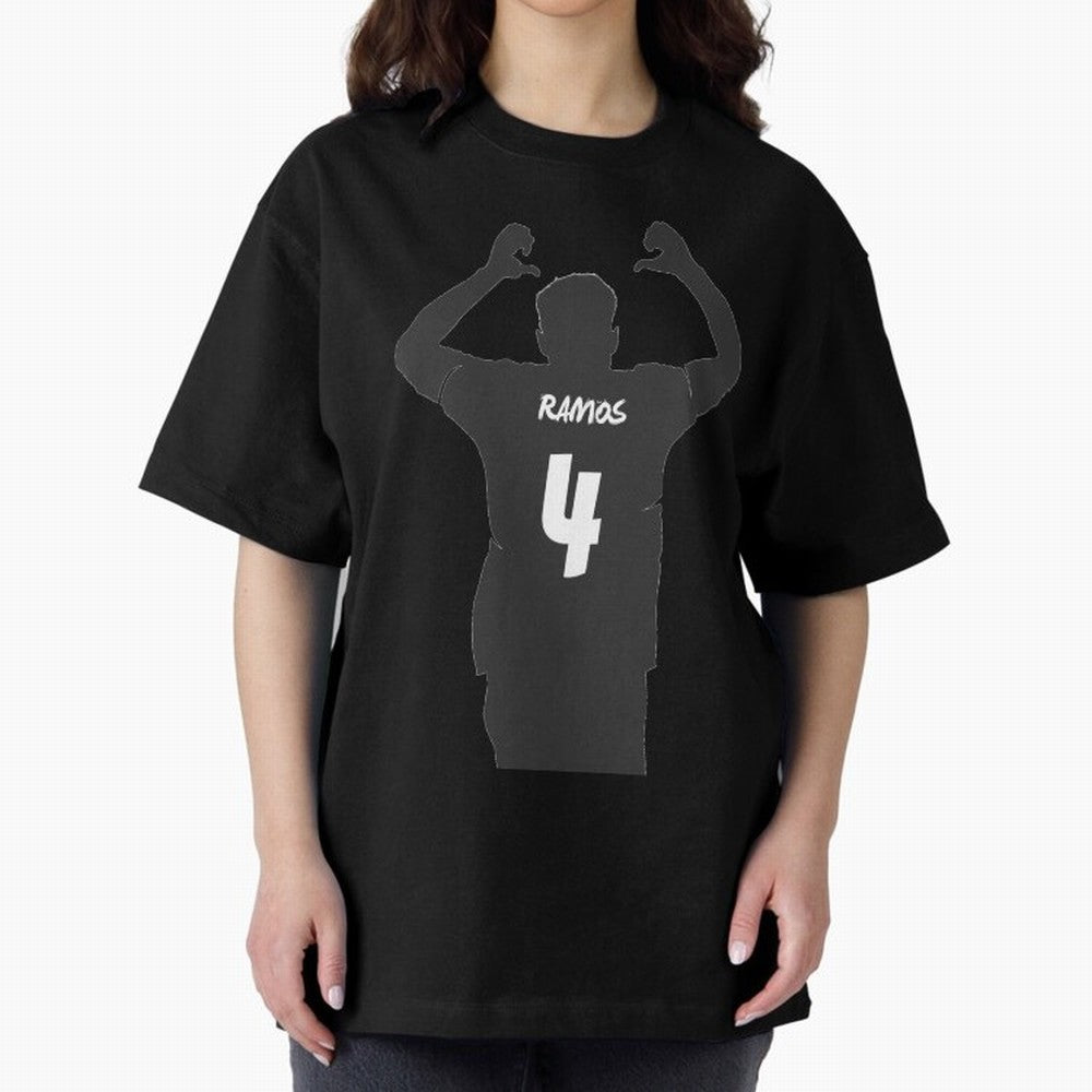Sergio Ramos artwork Oversized T-Shirt Honor the Football Icons of Match Day Hype around FIFA World Cup 2026 USA Canada Mexico, Messi, England, Football Passion, Legendary Performances, Festival Vibes and Supporter Community; Great for Watch