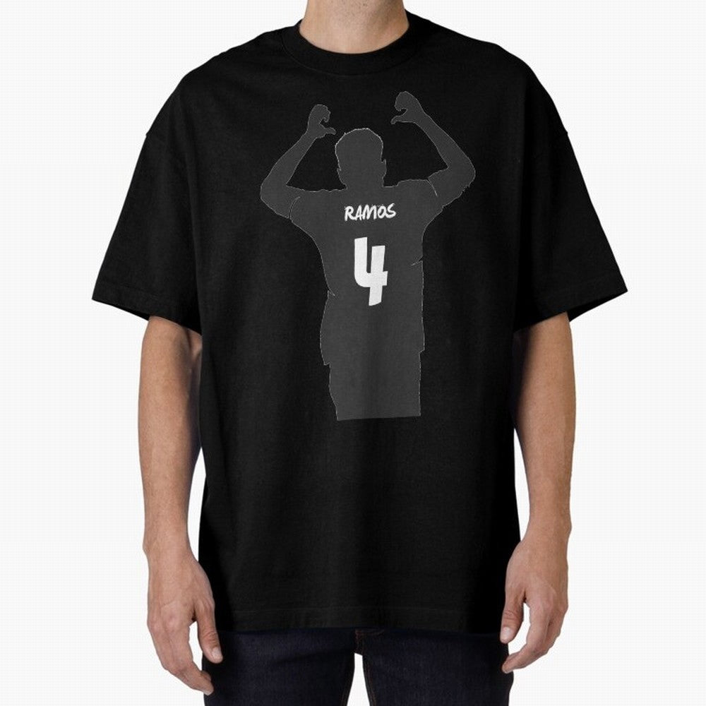 Sergio Ramos artwork Oversized T-Shirt Honor the Football Icons of Match Day Hype around FIFA World Cup 2026 USA Canada Mexico, Messi, England, Football Passion, Legendary Performances, Festival Vibes and Supporter Community; Great for Watch