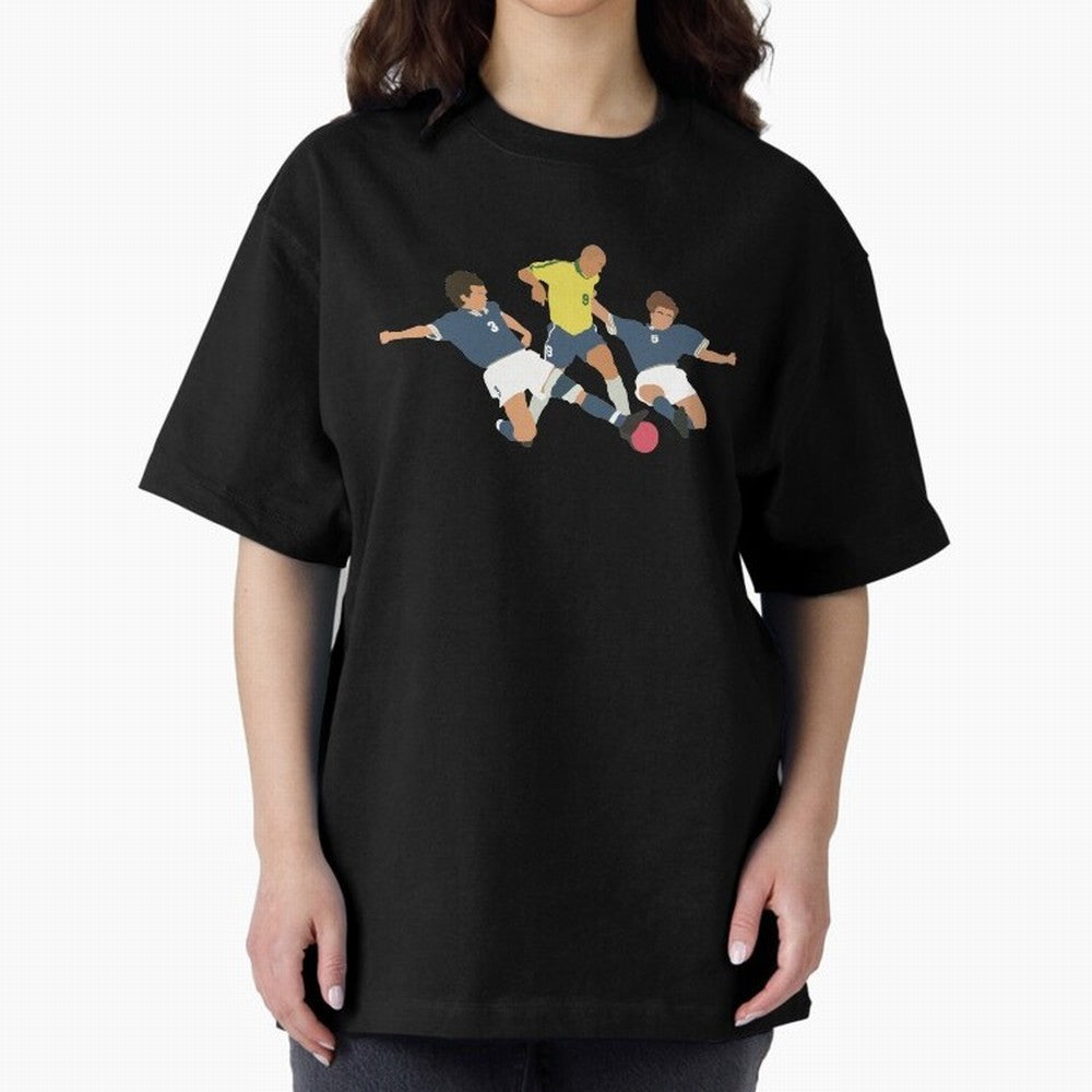 Ronaldo vs Maldini & Cannavaro Iconic Football Moment Oversized T-Shirt Support Iconic Players in Match Day Hype around FIFA World Cup 2026 Group Stage, Cristiano Ronaldo, Spain, Football Passion, Legendary Performances, Festival Vibes and