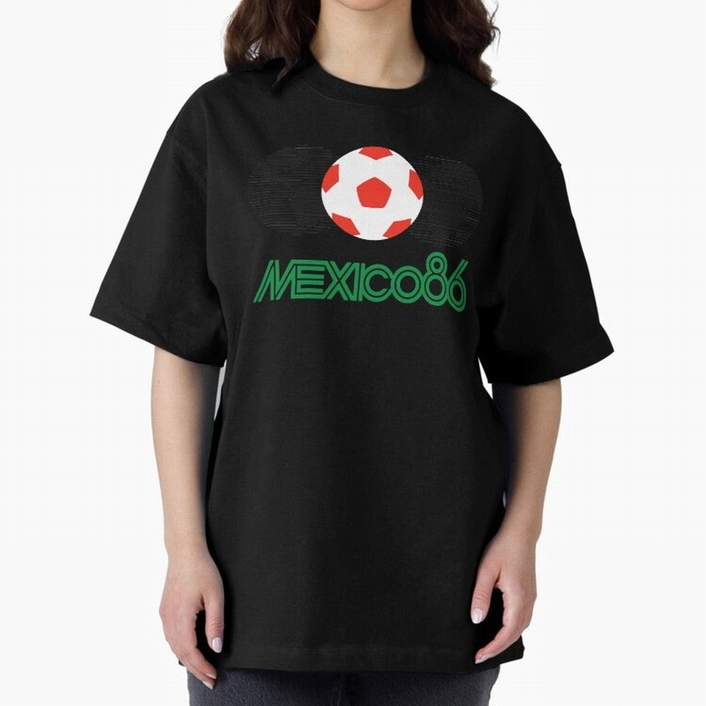 Mexico 86 Oversized T-Shirt Celebrate the Next Chapter of FIFA World Cup 2026 USA Canada Mexico Centered on Haaland and Mbappe, England and Germany Energy, Worldwide Fan Energy, Dramatic Goals, Stadium Lights and Championship Celebrations; Built