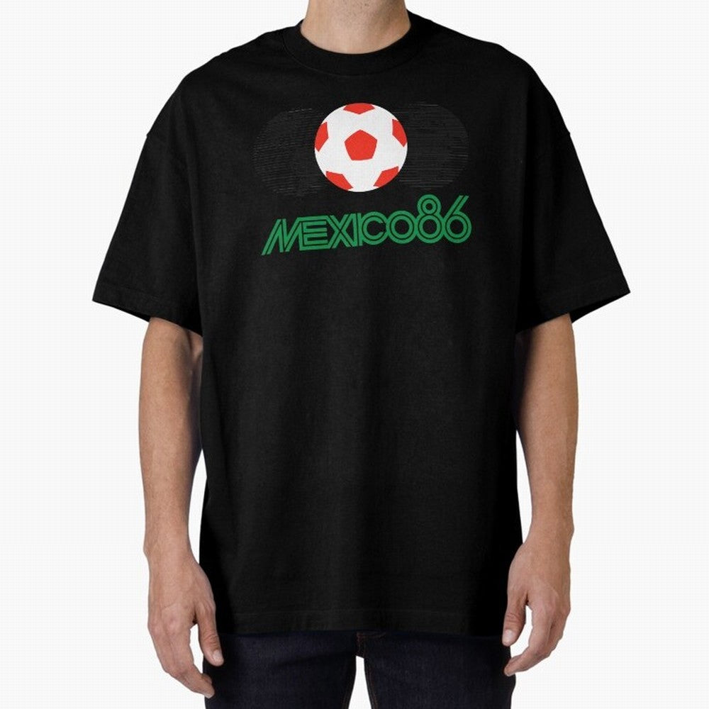 Mexico 86 Oversized T-Shirt Celebrate the Next Chapter of FIFA World Cup 2026 USA Canada Mexico Centered on Haaland and Mbappe, England and Germany Energy, Worldwide Fan Energy, Dramatic Goals, Stadium Lights and Championship Celebrations; Built
