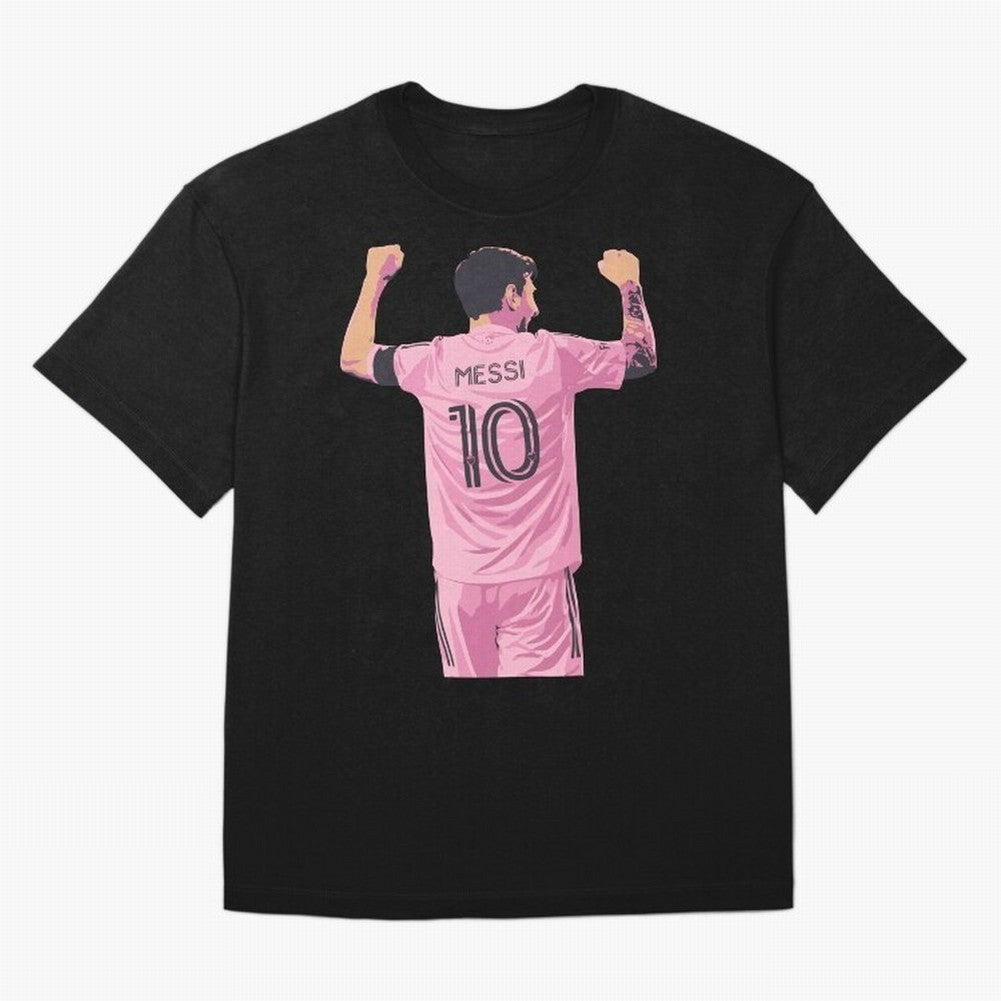 Lionel Messi Celebration Oversized T-Shirt Celebrate Global Passion for FIFA World Cup 2026 for Fans of Haaland and Brazil, Portugal and Argentina, Bringing Goal Celebration Energy, Supporter Heritage, Football Icons and Worldwide Tournament Joy;