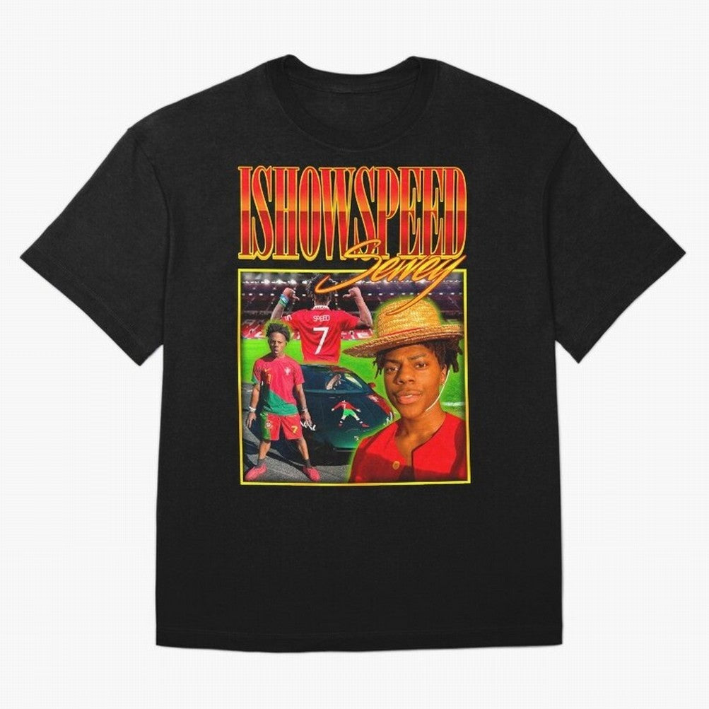 IShowSpeed Vintage Retro Y2K Design Oversized T-Shirt Support the Legends of FIFA World Cup 2026 Group Stage Centered on Haaland and Mbappe, England, France and Netherlands Energy, Championship Spirit, Famous Goals, Roaring Crowds and International