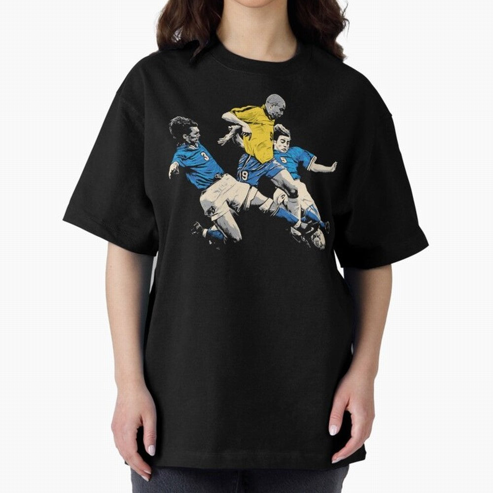 Ronaldo Nazario Oversized T-Shirt Show Fan Pride Across FIFA World Cup 2026 Group Stage Spirit, Highlighting Germany, Haaland, Stadium Memories, Football Loyalty, International Chants and Championship Tradition; Perfect for Fans, Collectors, Family