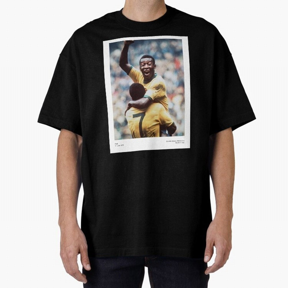 Pel¨¦'s Triumph: 1970 World Cup Legend Print Oversized T-Shirt Honor the Football Icons of FIFA World Cup 2026 Centered on Cristiano Ronaldo, Haaland and CR7, Spain and Netherlands Energy, Champion Mindset, Group Stage Buzz, Knockout Tension and