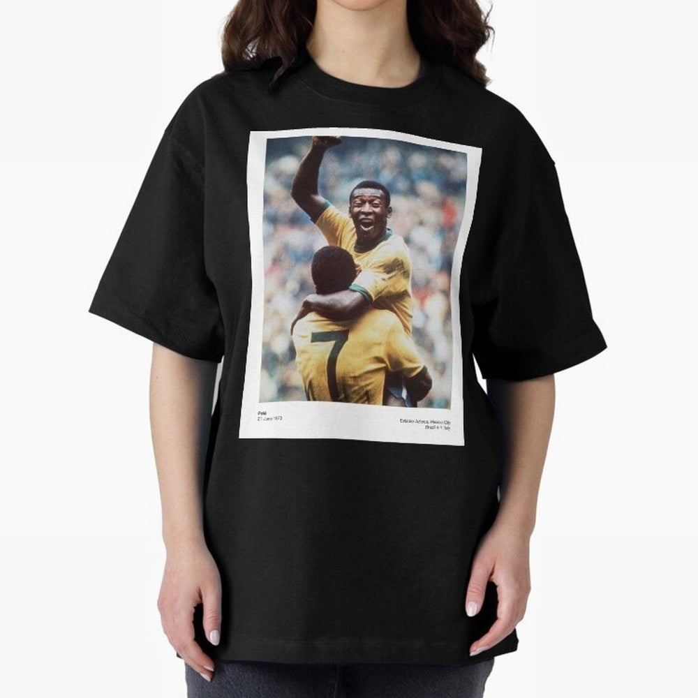 Pel¨¦'s Triumph: 1970 World Cup Legend Print Oversized T-Shirt Honor the Football Icons of FIFA World Cup 2026 Centered on Cristiano Ronaldo, Haaland and CR7, Spain and Netherlands Energy, Champion Mindset, Group Stage Buzz, Knockout Tension and