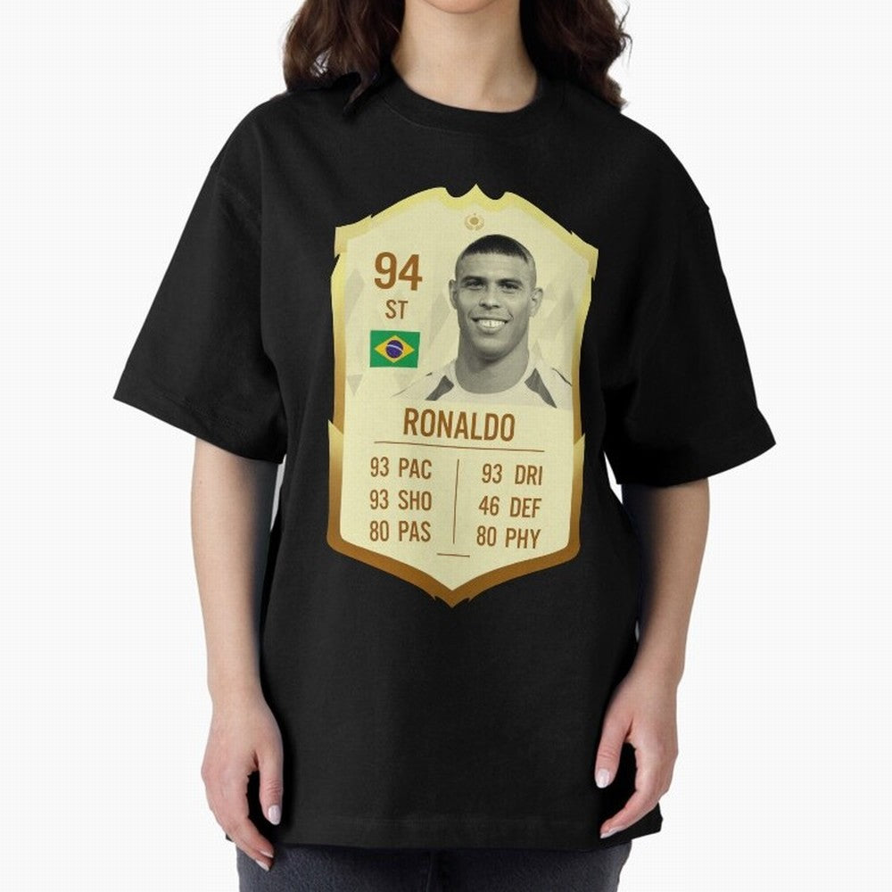 Ronaldo Ultimate Card Oversized T-Shirt Enjoy the FIFA World Cup 2026 Group Stage Journey through Neymar, Haaland and Cristiano Ronaldo Highlights, Spain Pride, Tournament Hype, Historic Matchups, Family Viewing Parties and Global Sports Pride;