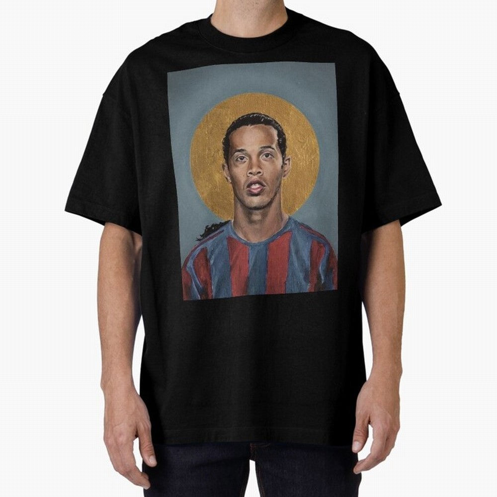Art Ronaldinho Painting Oversized T-Shirt Represent Fans Who Live for Match Day Hype around FIFA World Cup 2026 Group Stage, Cristiano Ronaldo, England, France and Netherlands, Tournament Hype, Historic Matchups, Family Viewing Parties and Global